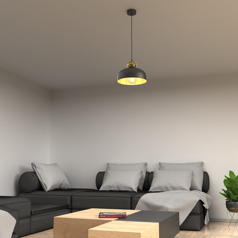 Lampa Wisząca HARALD GOLD/BLACK 1xE27 (3)