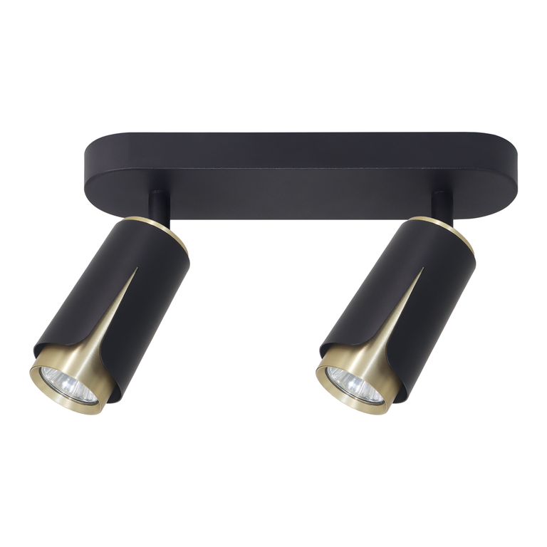 FLOWER BLACK GOLD SPOT 2xGU10 (1)