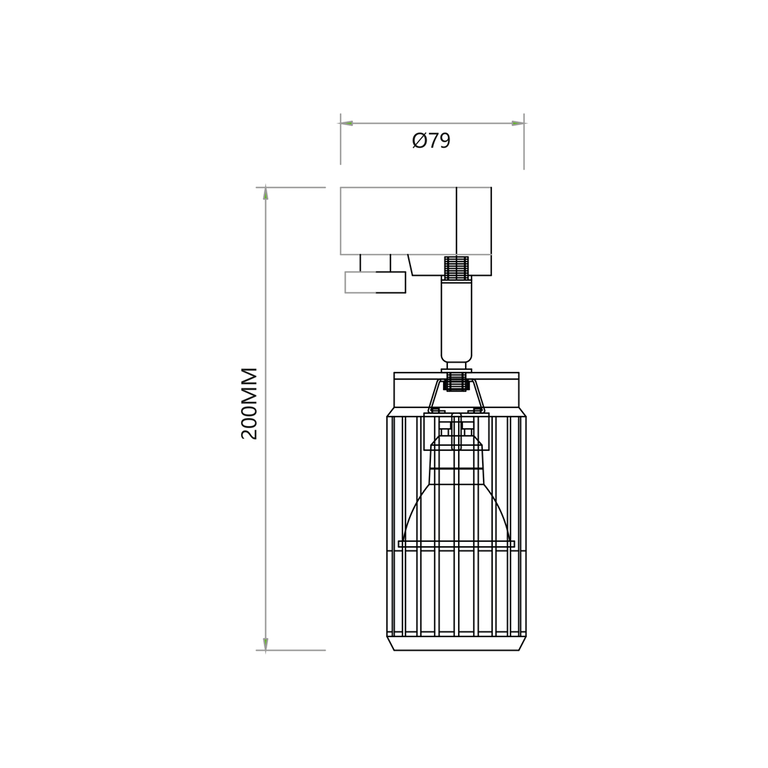 VERTICAL BLACK TRACK 1xGU10 (5)