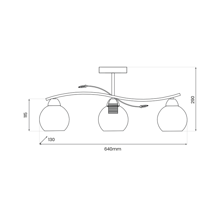 Lampa sufitowa Connor White 3xE27 (5)