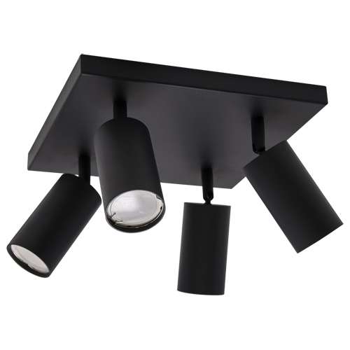 Lampa MANAM GU10 4L listwa BLACK 4xGU10 PLAFON