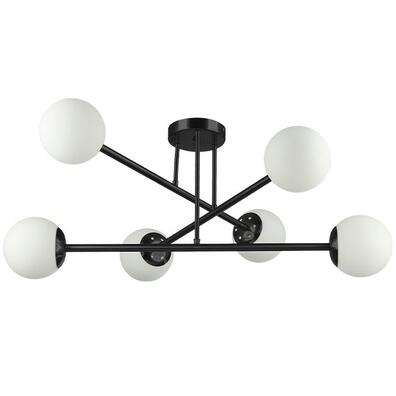 Żyrandol LED E27 Bali 77cm x6 czarny