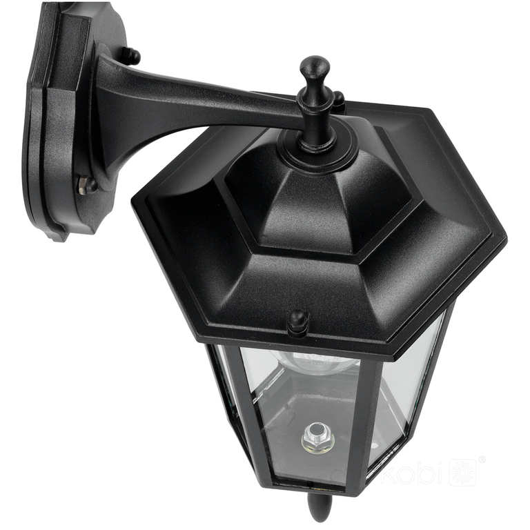 Lampa oprawa elewacyjna kinkiet zewnętrzny do LED E27 IP54 RETRO czarna (4)