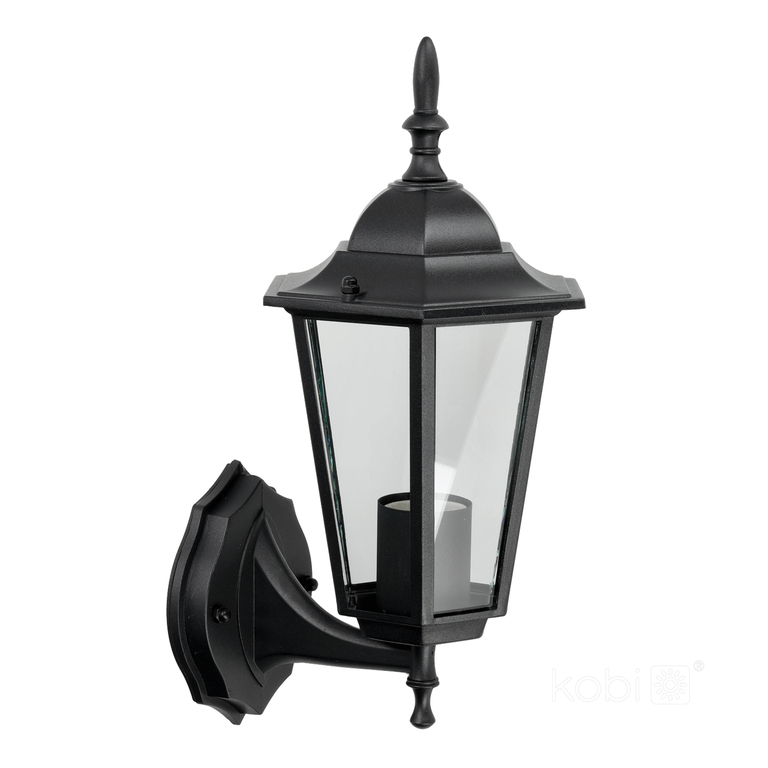 Lampa oprawa elewacyjna kinkiet zewnętrzny do LED E27 IP54 RETRO czarna (1)