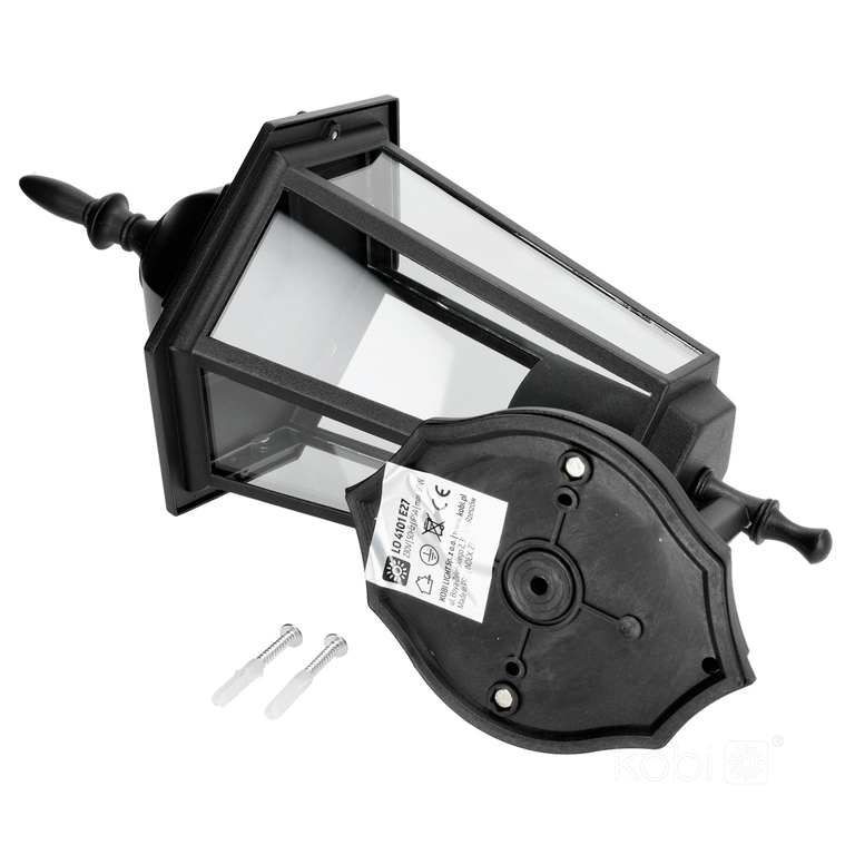 Lampa oprawa elewacyjna kinkiet zewnętrzny do LED E27 IP54 RETRO czarna (3)