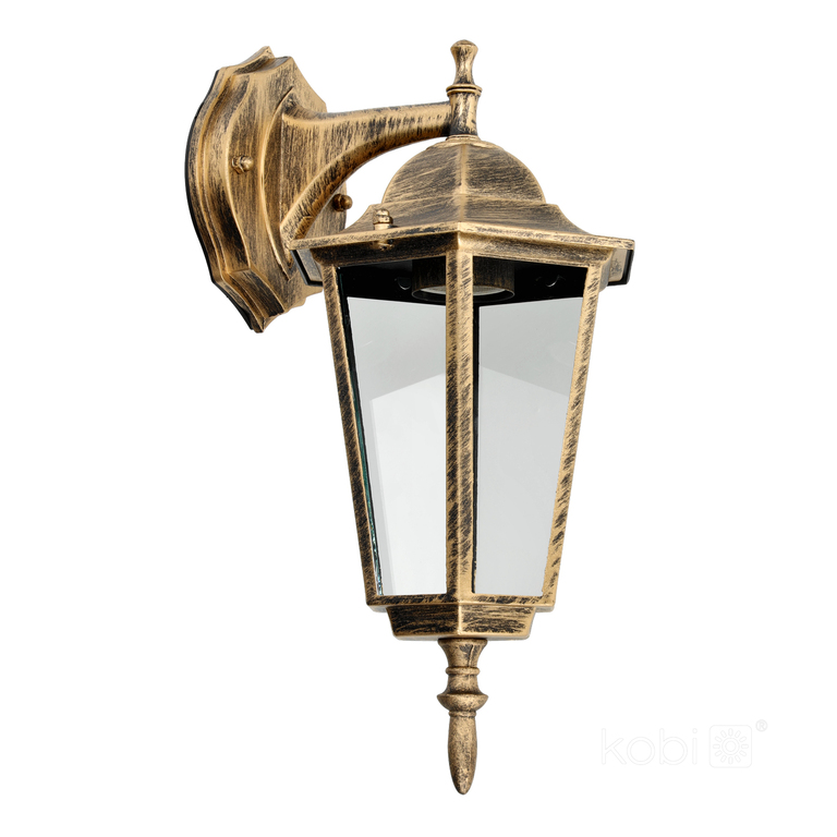  Lampa oprawa elewacyjna kinkiet zewnętrzny do LED E27 IP54 RETRO złota (1)
