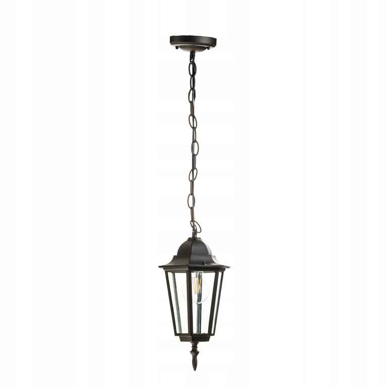 Lampa wisząca Kobi E27 Retro czarna latarnia zwis (4)