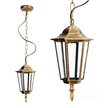  Lampa wisząca Kobi E27 Retro  latarnia zwis złota