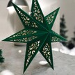 DUŻA GWIAZDA PAPIEROWA ŚWIĄTECZNA AŻUROWA ZIELONA 45 cm WITRAŻ 3D WG10 (3)