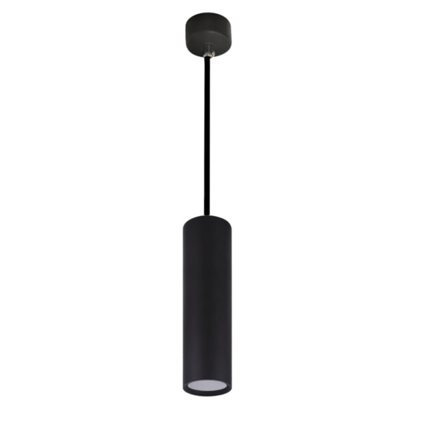Lampa Zwis Tuba pojedyncza czarna Karadon 56x290