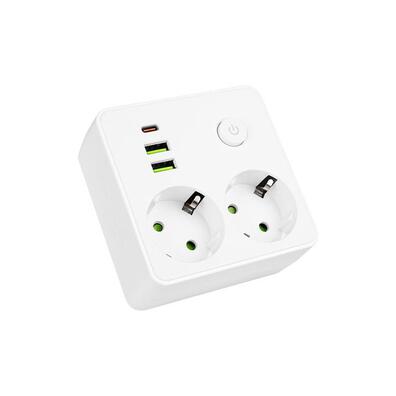 Rozgałęźnik Modi biały 2x230V + 2x USB-A 1x USB-C
