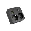  Rozgałęźnik Modi czarny 2x230V + 2x USB-A 1x USB-C