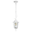Lampa wisząca Kobi E27 Retro  latarnia zwis biała
