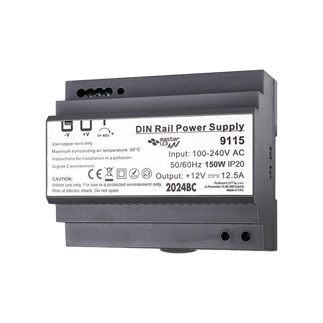  Zasilacz na szynę DIN 12V 150W 12.5A IP20