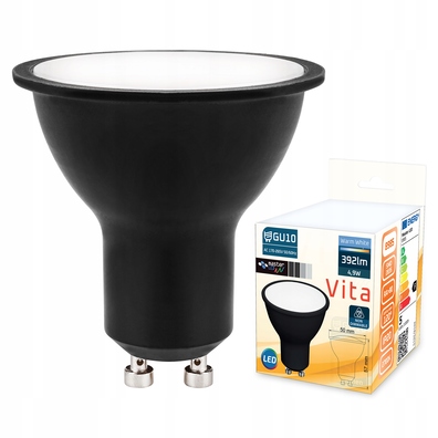 Żarówka LED GU10 Vita 4,9W 2700K SMD 2835 230V czarna