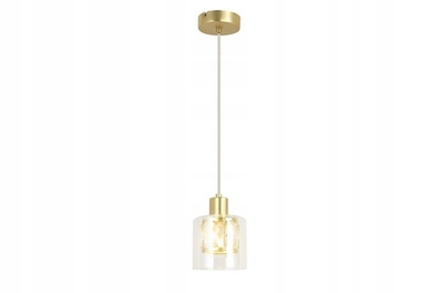 Złota lampa Elmo kryształ glamour 