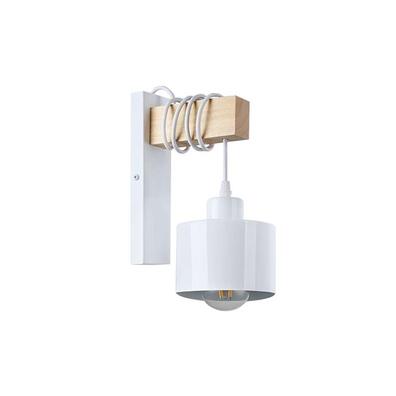  Kinkiet E27 LED Elza wiszący x1 biały + drewno