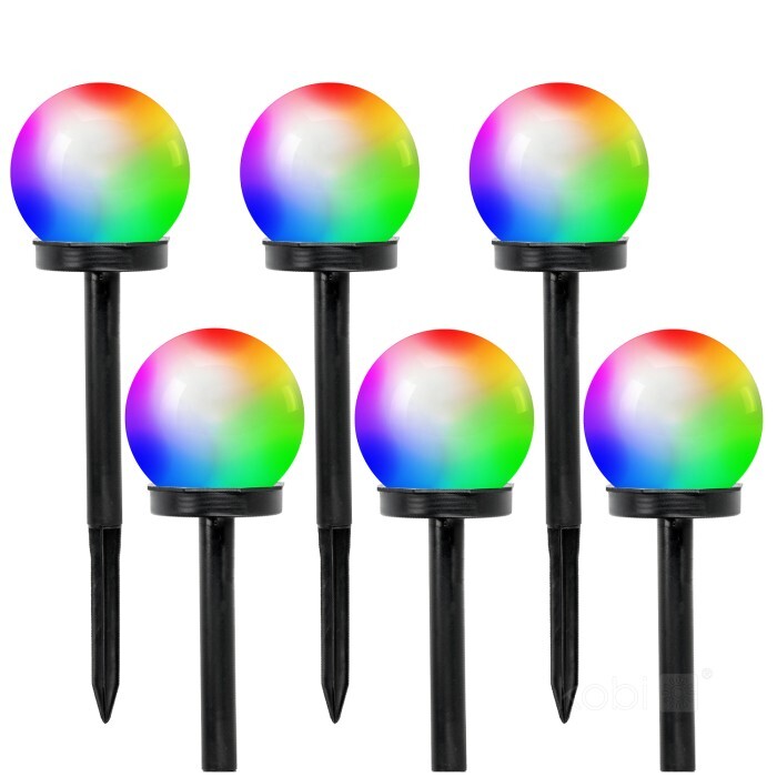 Lampa ogrodowa Kula  Solar LED SPHERE 0,12W RGB LED2B 6szt (1)