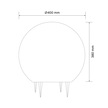 Lampa Kula ogrodowa LED 230V E27 40cm z przewodem i wtyczką Biała (3)