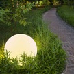 Lampa Kula ogrodowa LED 230V E27 40cm z przewodem i wtyczką Biała (2)