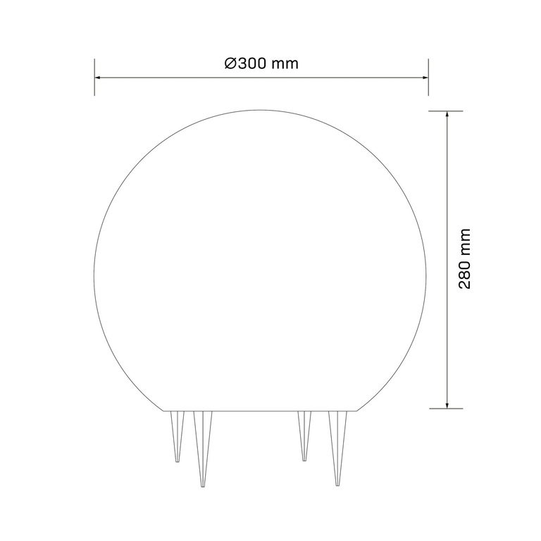 Lampa Kula ogrodowa LED 230V E27 30cm z przewodem i wtyczką Biała (3)