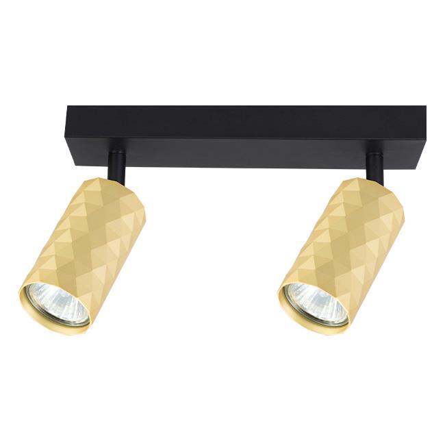  Lampa Kinkiet GU10 LED Glamour ruchomy x2 czarno-złota (1)