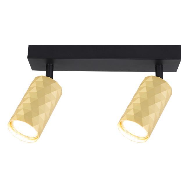  Lampa Kinkiet GU10 LED Glamour ruchomy x2 czarno-złota (2)