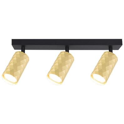 Lampa Kinkiet GU10 LED Glamour ruchomy x3 czarno-złota