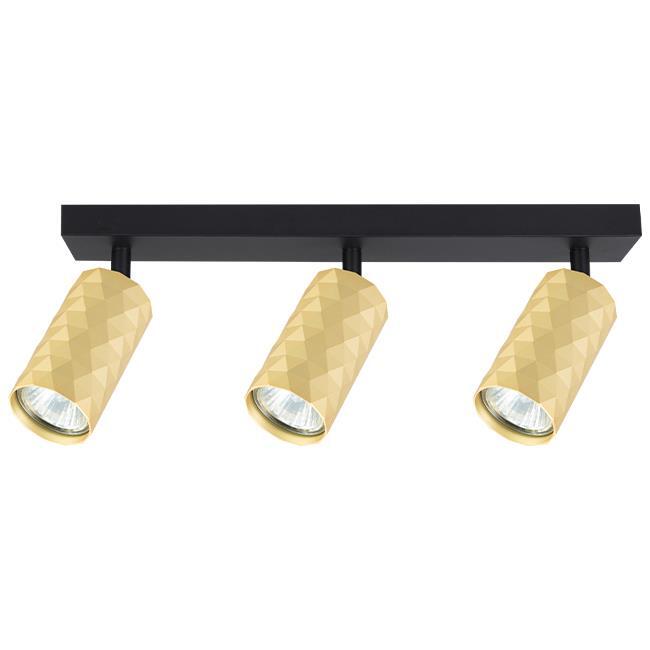 Lampa Kinkiet GU10 LED Glamour ruchomy x3 czarno-złota (2)