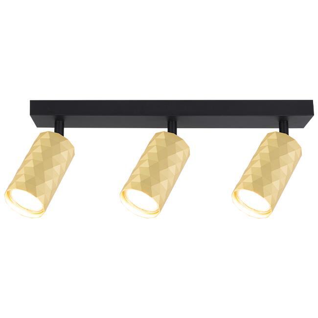 Lampa Kinkiet GU10 LED Glamour ruchomy x3 czarno-złota (1)