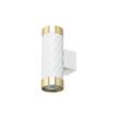 Kinkiet 2xGU10 LED Glamour DUO okrągły biały+złoty góra-dół