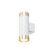 Kinkiet 2xGU10 LED Glamour DUO okrągły biały+złoty góra-dół (2)