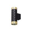  Kinkiet 2xGU10 LED Glamour DUO okrągły czarny+złoty góra-dół (2)