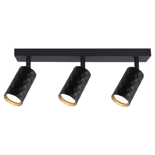  Lampa Kinkiet GU10 LED Glamour ruchomy x3 czarny (2)