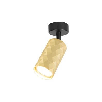 Kinkiet Tuba GU10 LED Glamour ruchomy x1 czarno-złoty