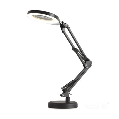Lampka biurkowa LED Kosmetyczna z lupą 5x 10W 3CCT USB stojąca + uchwyt
