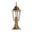 Lampa ogrodowa E27 stojąca słupek złota metal 40cm do LED E27 RETRO 