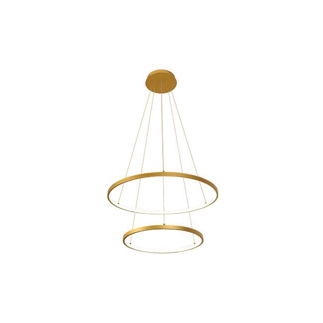 Lampa Żyrandol LED Lynx 40/60cm 64W złota (1)