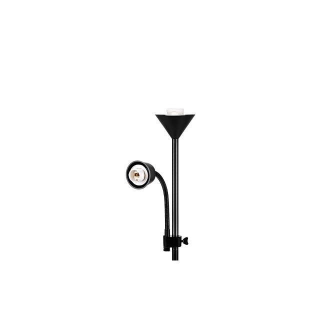 Lampa podłogowa Duos E27 E14 176cm czarna (3)