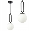 Lampa wisząca E27 Bali 100cm 1 czarna kula