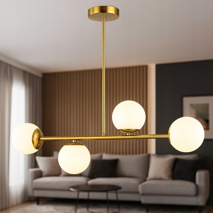 Żyrandol LED E27 Bali-12 75cm x4 złoty (3)