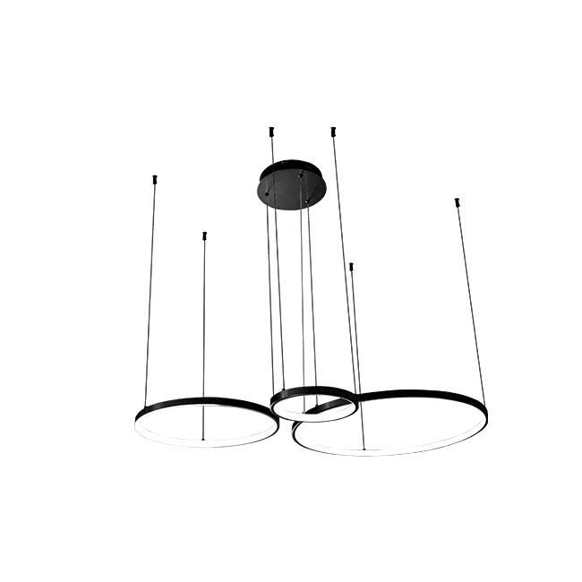 Lampa wisząca Żyrandol RING LED Lynx 20/40/60cm 77W czarny