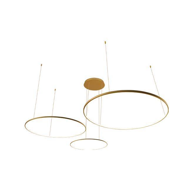  Lampa wisząca Żyrandol RING LED Lynx 40/60cm 64W złota  