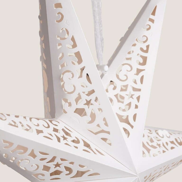  DUŻA GWIAZDA PAPIEROWA ŚWIĄTECZNA AŻUROWA biała 60 cm WITRAŻ 3D WG12 (4)