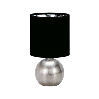 LAMPKA NOCNA STOŁOWA PERLO CHROM BLACK