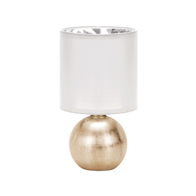 LAMPKA NOCNA STOŁOWA PERLO GOLD WHITE