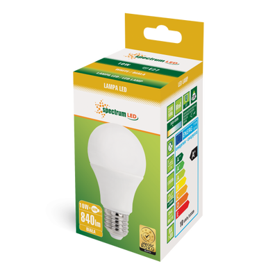 Żarówka Led E27 10W kulka biała neutraln, spectrum