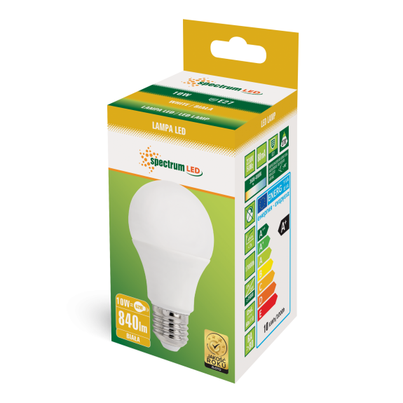 Żarówka Led E27 10W kulka biała neutraln, spectrum (1)