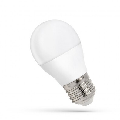 Żarówka Led E27 8W kulka biała neutralny, spectrum
