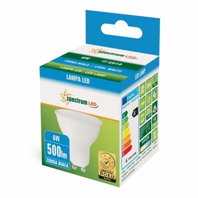 Żarówka Led GU10 6W zimna spectrum WOJ+13266